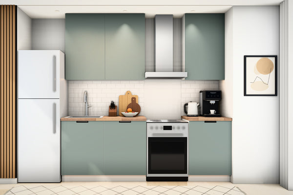 Küchenzeile Sorento Grün & Weiß – 300 cm – Kompakt, Komfort oder Premium