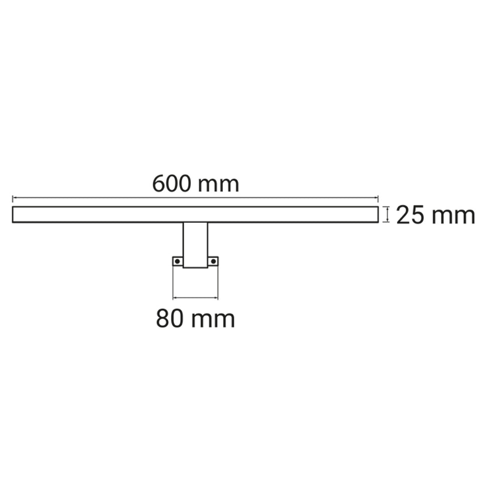 LED-Leuchte für Badspiegel Chrom – Länge 60 cm