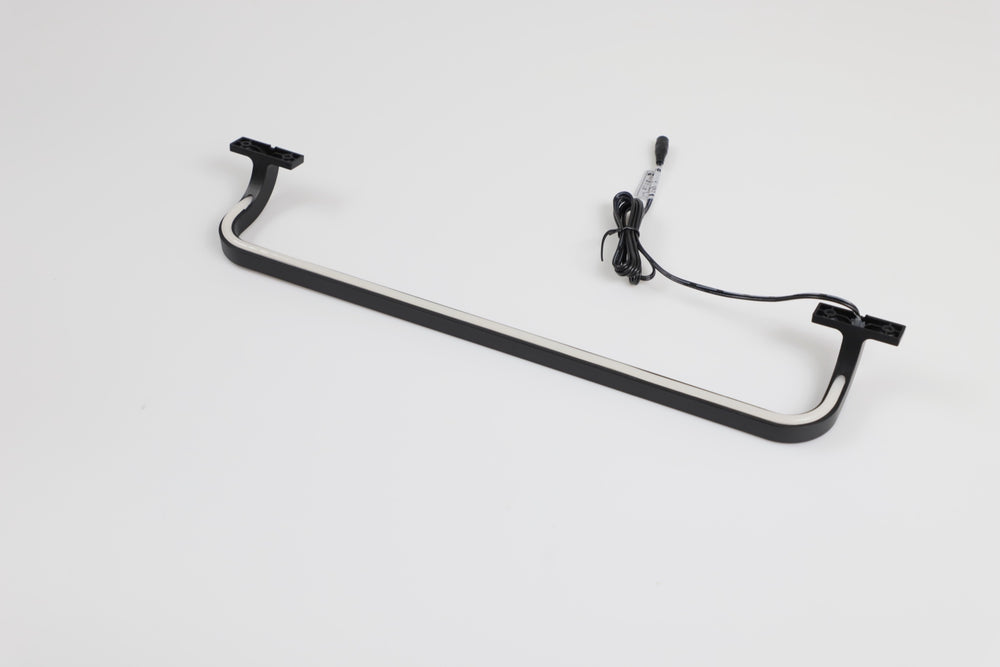 LED-Leuchte für Badspiegel Schwarz matt – Höhe 5 cm, Tiefe 7,5 cm