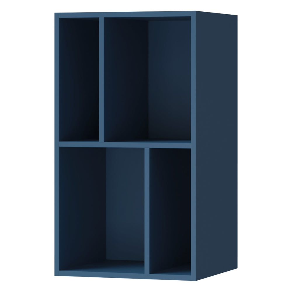 Lorin Hängeregal offen 45 cm mit 4 Fächern – Kaschmir / Meeresblau