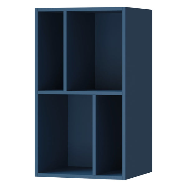 Lorin Hängeregal offen 45 cm mit 4 Fächern – Kaschmir / Meeresblau