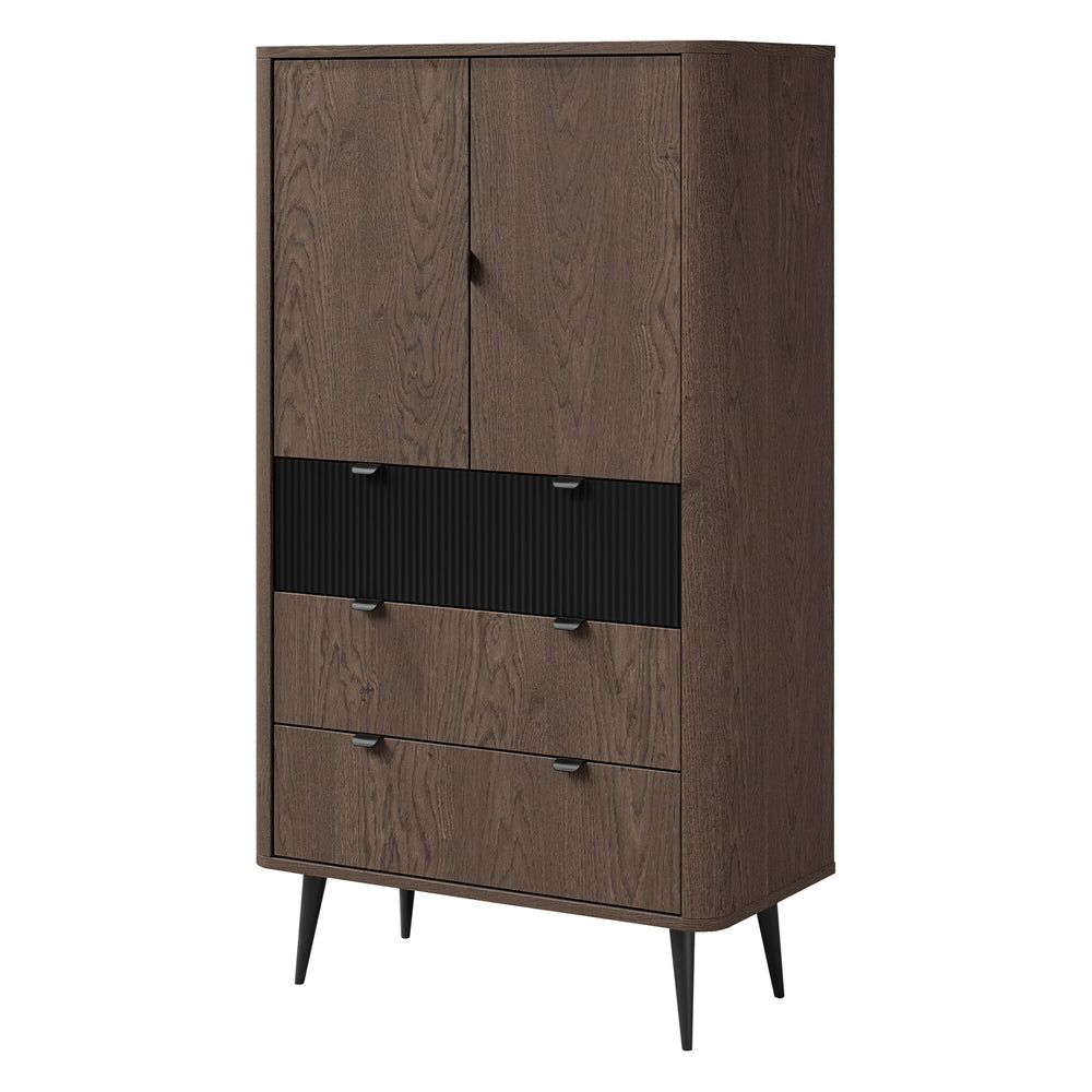 Marly Highboard 90 cm mit 2 Türen und 3 Schubladen – Baltic Storm