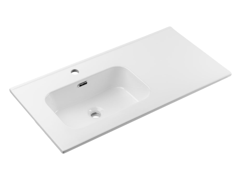 Möbelwaschbecken Gora II 91 × 46 cm – Weiß, glänzend