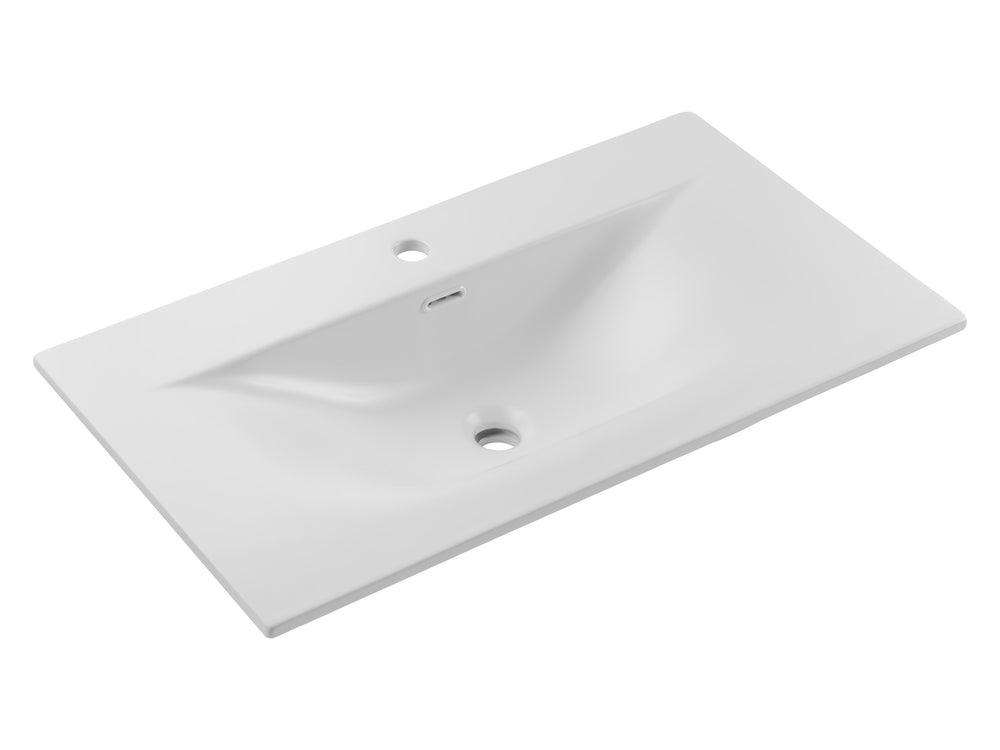 Möbelwaschbecken Skyla I 81 × 46 cm – Weiß, matt, eckig