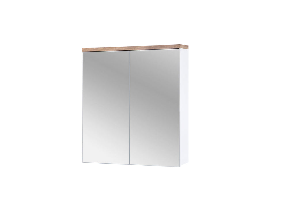 Spiegelschrank Balvina Weiß 60 × 70 × 20 cm mit 2 Türen