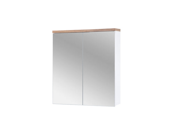 Spiegelschrank Balvina Weiß 60 × 70 × 20 cm mit 2 Türen