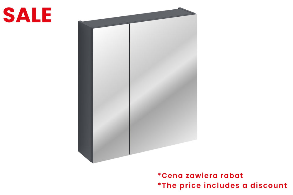 Spiegelschrank Santora Indigoblau 60 × 65 × 17 cm mit 2 Türen
