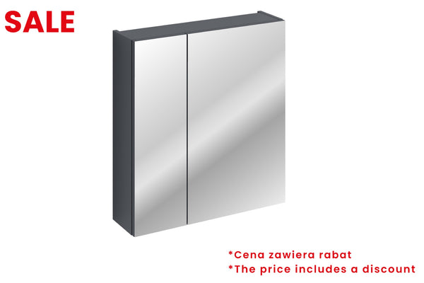 Spiegelschrank Santora Indigoblau 60 × 65 × 17 cm mit 2 Türen
