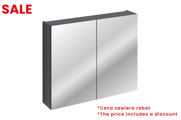 Spiegelschrank Santora Indigoblau 80 × 65 × 17 cm mit 2 Türen