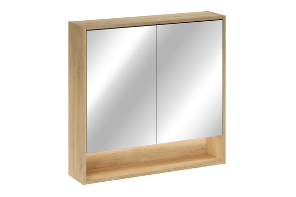 Spiegelschrank Violetta Cremona Eiche 80 × 76,8 × 18,8 cm mit 2 Türen