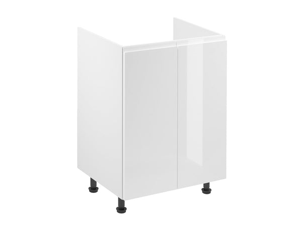 Spülenschrank 60 cm – Velmora D60Z Weiß/Hochglanz