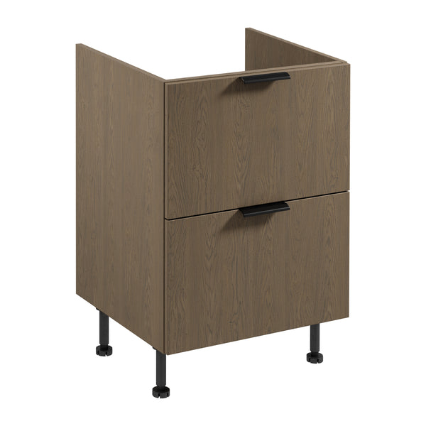 Spülenunterschrank D60IN AX – Sorento Dunkle Eiche – Maximale Effizienz in kleinem Format.