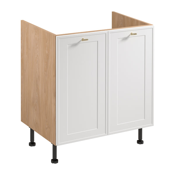 Spülenunterschrank D80Z – Sorento Sonoma Eiche Weiß – Robuste Qualität mit Eleganz für Ihre Küche.