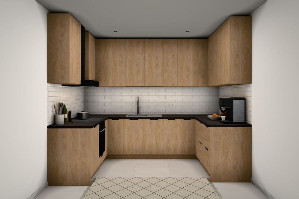 U-Küche Sorento Sonoma Eiche – 298 × 214 × 199 cm – KÜ-SOR-006