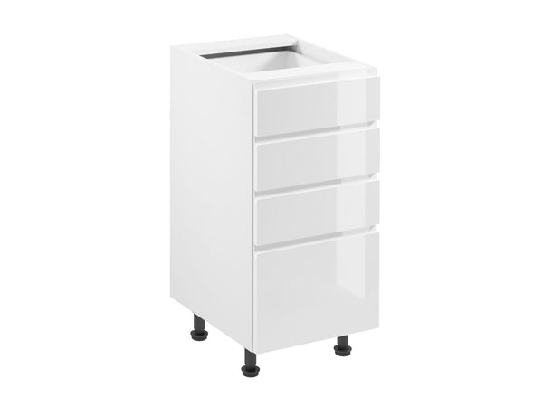 Unterschrank 40 cm – Velmora D40S4 Weiß/Hochglanz