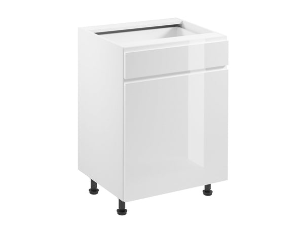 Unterschrank 60 cm – Velmora D60S1 Weiß/Hochglanz