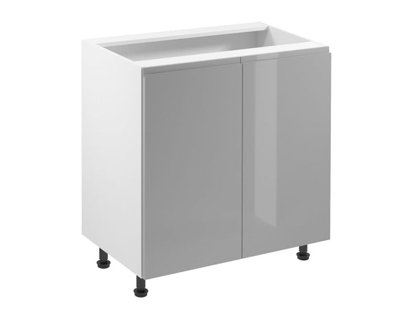 Unterschrank 80 cm – Velmora D80 Grau / Hochglanz