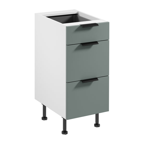 Unterschrank D40S3 P/L AX – Sorento Weiß Grün – Robust, funktional und stilvoll zugleich.