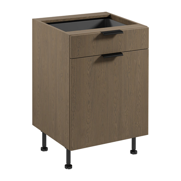 Unterschrank D60S1 P/L AX – Sorento Dunkle Eiche – Ordnung mit modernem Design.