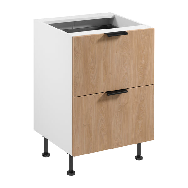 Unterschrank D60S2+1 AX – Sorento Weiß Sonoma Eiche