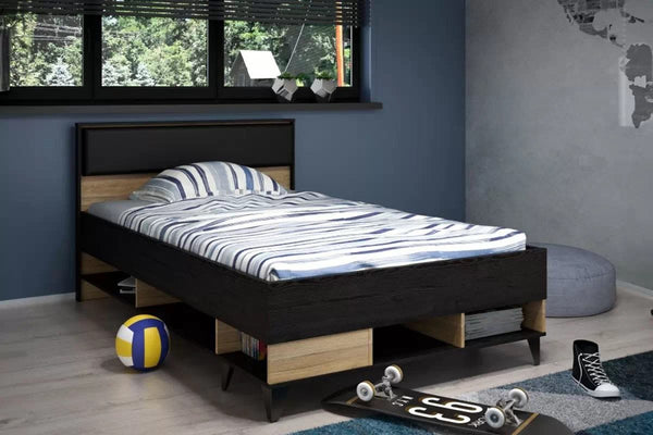 Holzbett - Lya - Markantes und komfortables Design mit stabiler Konstruktion. - ROYAL24_MARKT