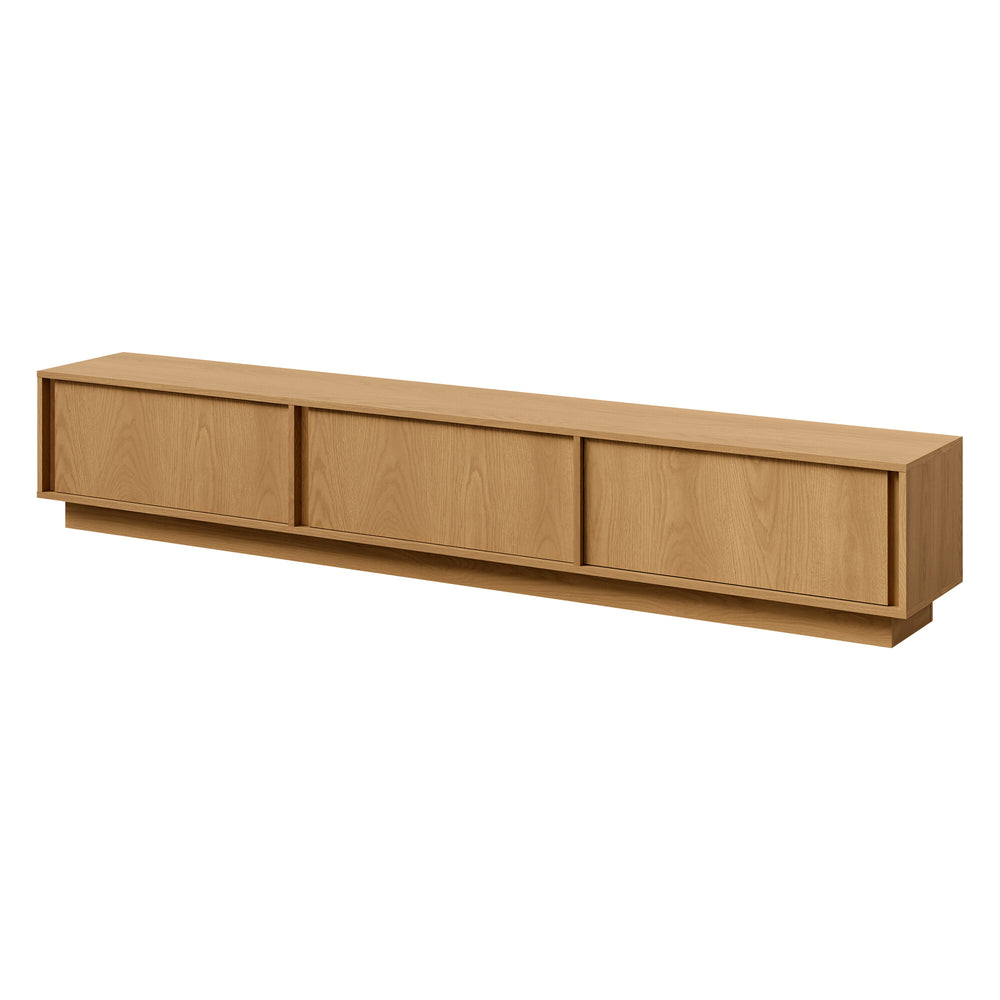 Velor TV-Lowboard 230 cm mit 3 Klappen – Eiche Carmel