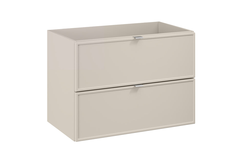Waschbeckenunterschrank Bellisa Kaschmir matt 80 × 57 × 46 cm mit 2 Schubladen