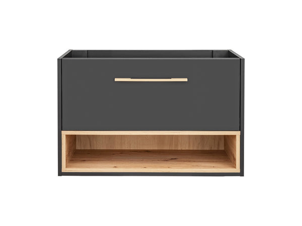 Waschbeckenunterschrank Bornella Cosmos Grau 80 × 57 × 46 cm mit 1 Schublade