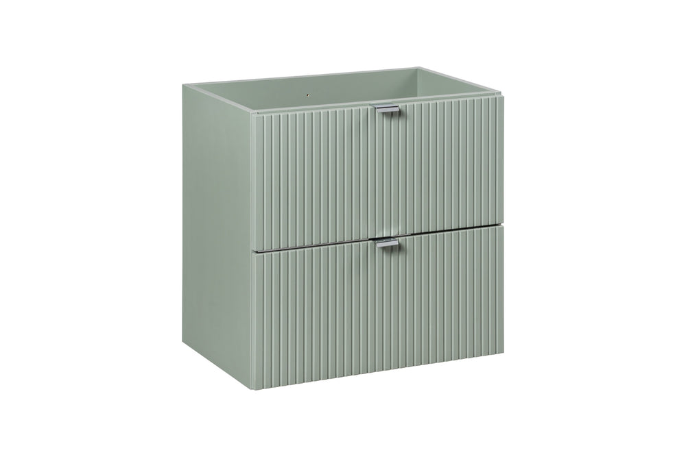 Waschbeckenunterschrank Linora Schilfgrün 60 × 57 × 39 cm mit 2 Schubladen