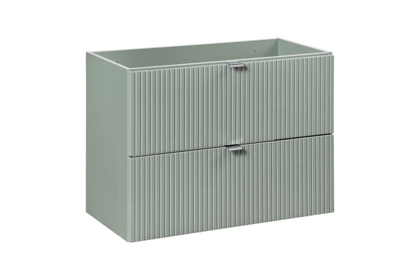 Waschbeckenunterschrank Linora Schilfgrün 80 × 57 × 39 cm mit 2 Schubladen