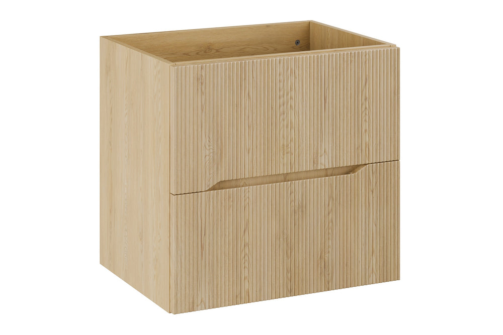 Waschbeckenunterschrank Nordisa Cremona Eiche 60 × 57 × 45,8 cm mit 2 Schubladen