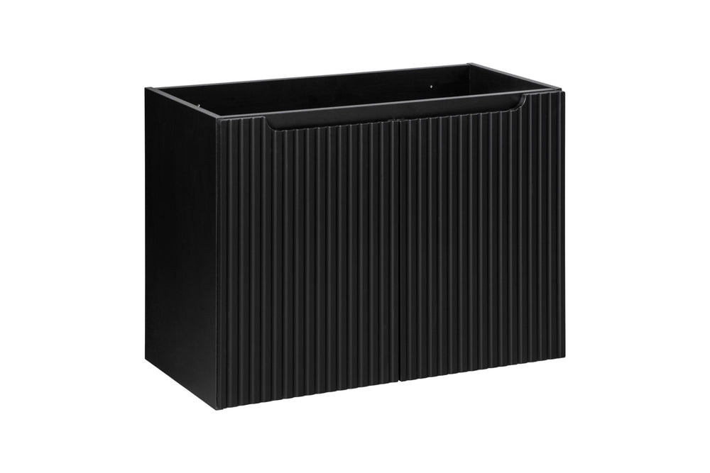 Waschbeckenunterschrank Novira Schwarz matt 80 × 57 × 39 cm mit 2 Türen