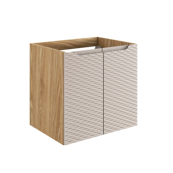 Waschbeckenunterschrank Oceana Beige 60 × 57 × 46 cm mit 2 Türen