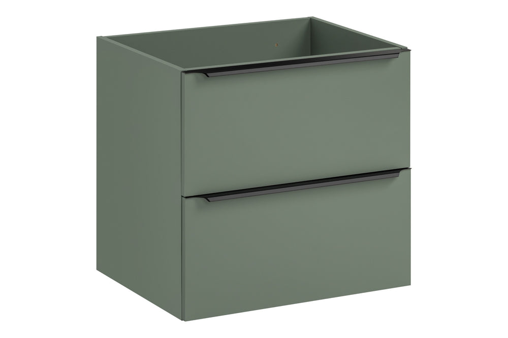 Waschbeckenunterschrank Sombrela Schilfgrün 60 × 57 × 46 cm mit 2 Schubladen