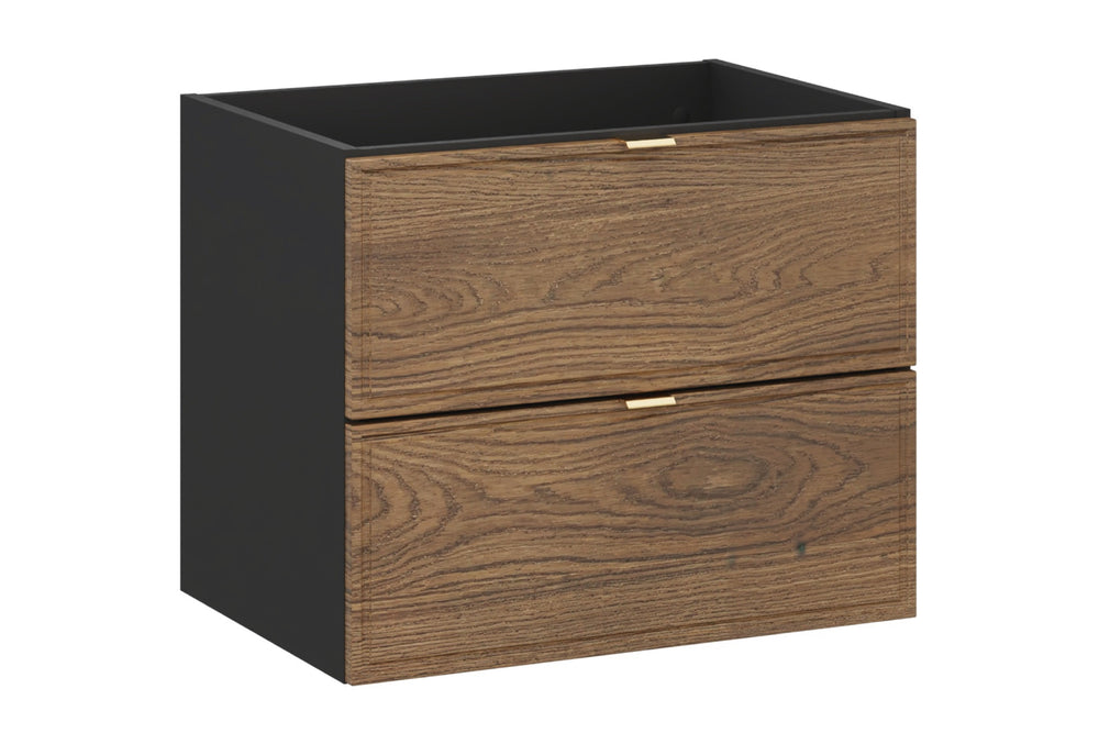 Waschbeckenunterschrank Talvera Casella Eiche 60 × 50 × 45,6 cm mit 2 Schubladen