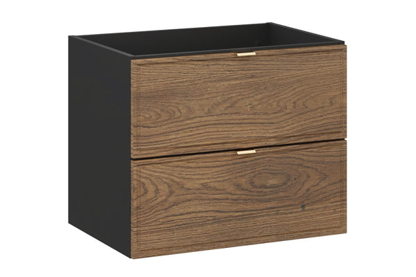 Waschbeckenunterschrank Talvera Casella Eiche 60 × 50 × 45,6 cm mit 2 Schubladen