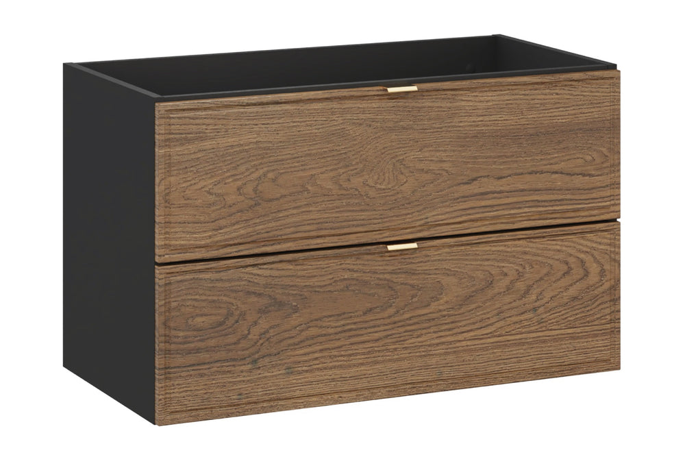 Waschbeckenunterschrank Talvera Casella Eiche 80 × 50 × 45,6 cm mit 2 Schubladen