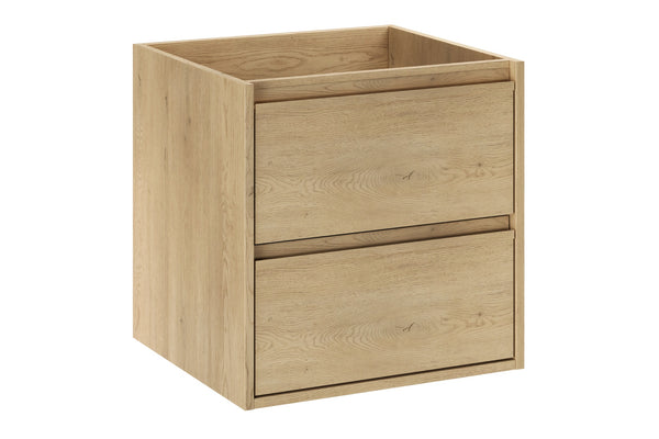 Waschbeckenunterschrank Violetta Cremona Eiche 50 × 50 × 46 cm mit 2 Schubladen
