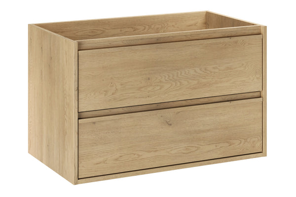 Waschbeckenunterschrank Violetta Cremona Eiche 80 × 50 × 46 cm mit 2 Schubladen