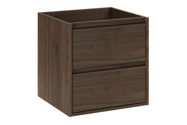 Waschbeckenunterschrank Violetta Walnuss Villa 50 × 50 × 46 cm mit 2 Schubladen
