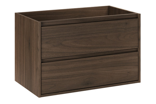 Waschbeckenunterschrank Violetta Walnuss Villa 80 × 50 × 46 cm mit 2 Schubladen