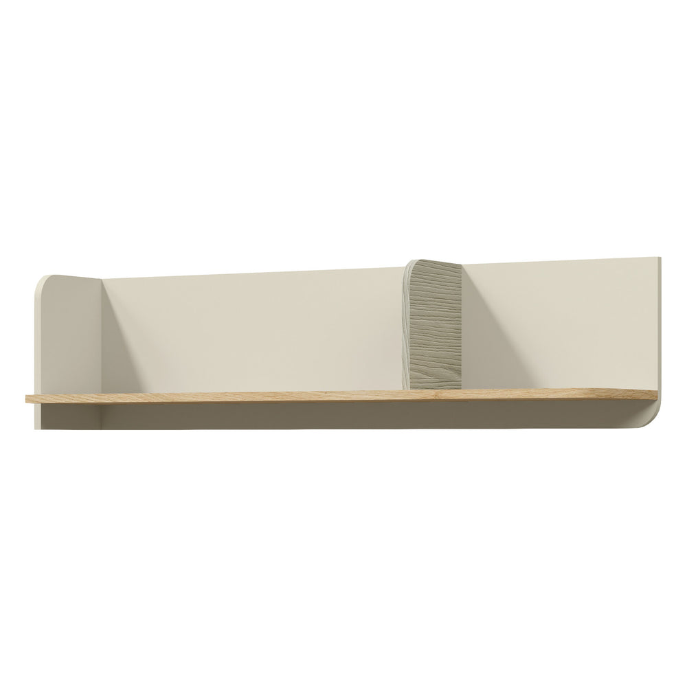 Yuki Wandregal 120 cm – Graubeige / Eiche geölt / Eukalyptus