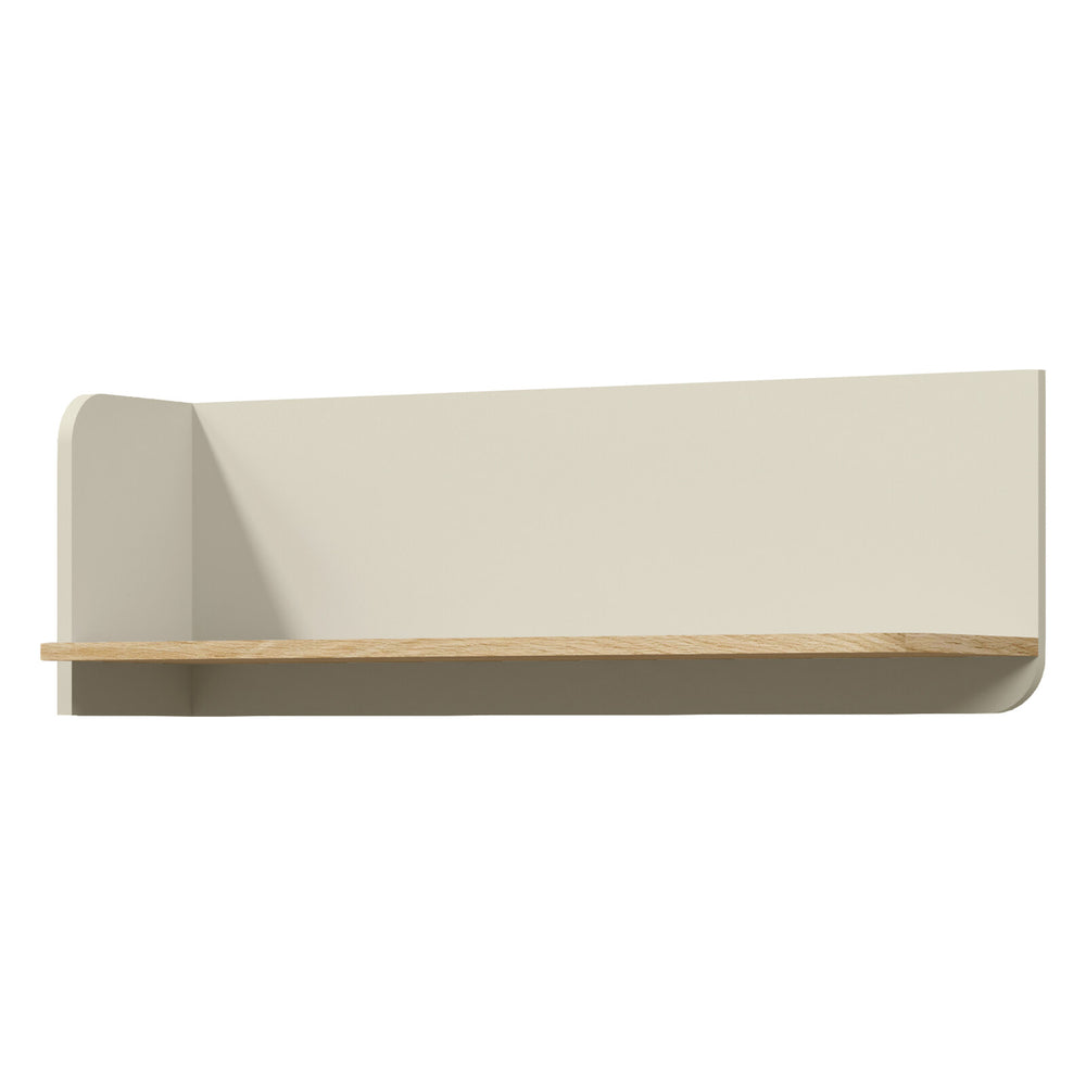 Yuki Wandregal 90 cm – Graubeige / Eiche geölt