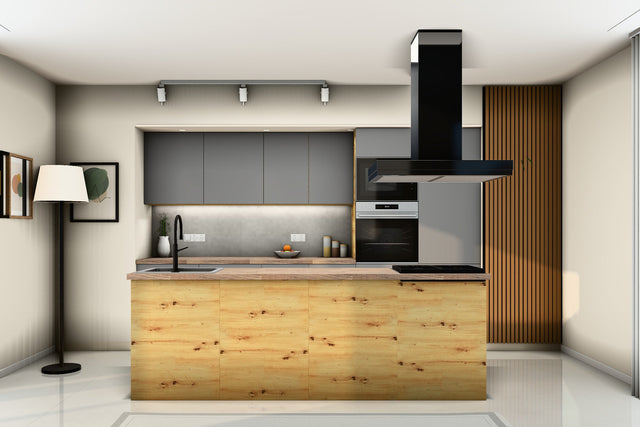 Graue Küche: 6 Ideen mit Holz, Weiß und Hochglanz