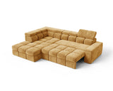 Ecksofa Bianco – Goldgelb – Ottomane links