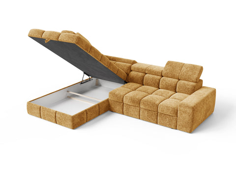 Ecksofa Bianco – Goldgelb – Ottomane links