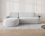 Ecksofa Diune – Aschgrau – Ottomane links
