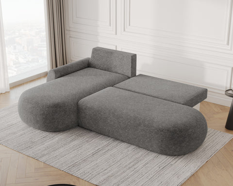 Ecksofa Diune – Grau – Ottomane links
