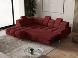 Ecksofa Bun – Rot – Ottomane links