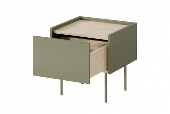 Nachttische 45 - DESIN - Modernes Möbelstück mit Metallbeinen.